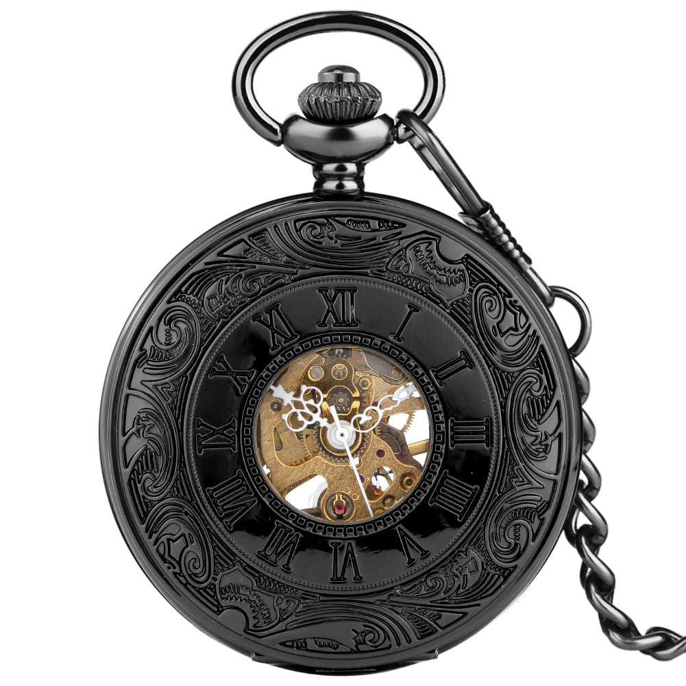 Wholesale Vintage flip-top mechanical pocket watch with Roman dial